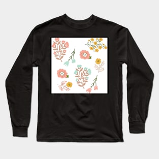 Soft Country Wildflower Pattern Long Sleeve T-Shirt